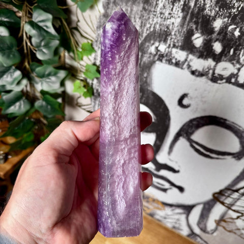Large Pastel Purple Fluorite Point 618g - Crystals & Reiki