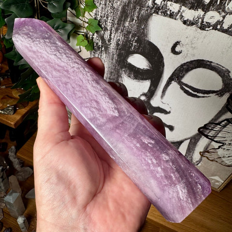 Large Pastel Purple Fluorite Point 618g - Crystals & Reiki