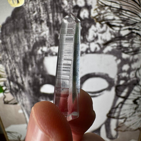 Phantom Lemurian Quartz Point (6.97g) | For Intuitive Flow - Crystals & Reiki