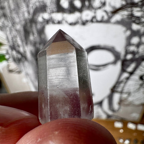 Phantom Lemurian Quartz Point (8.94g) | For Spiritual Alignment - Crystals & Reiki