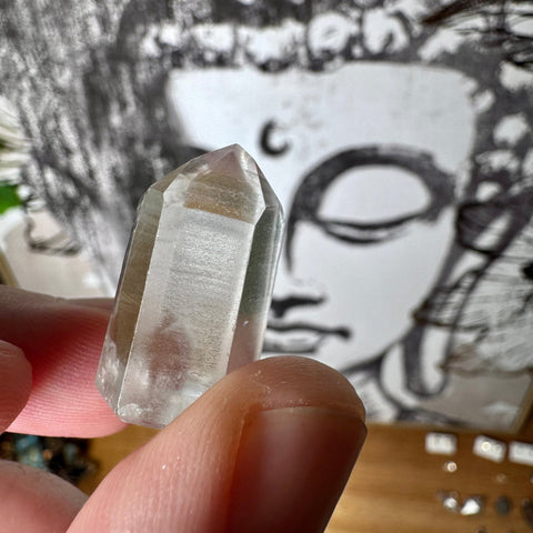Phantom Lemurian Quartz Point (8.94g) | For Spiritual Alignment - Crystals & Reiki