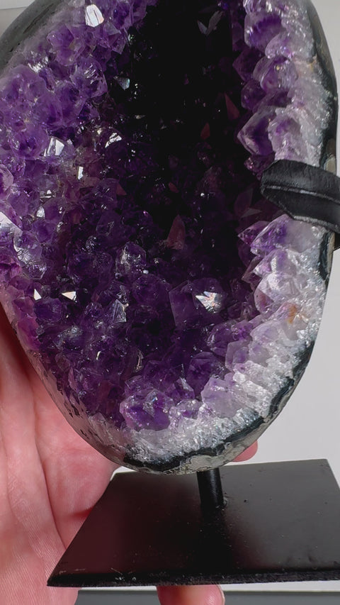 Uruguayan Amethyst Cluster with Stand 16cm - Exquisite Piece