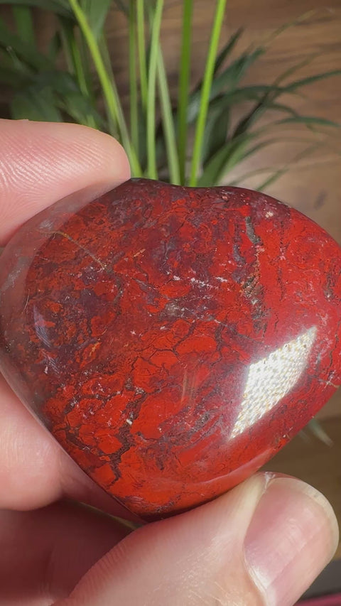 Hematite & Red Jasper (Jaspilite) Heart – Inner Strength and Rooted Courage | 83g (Copy)