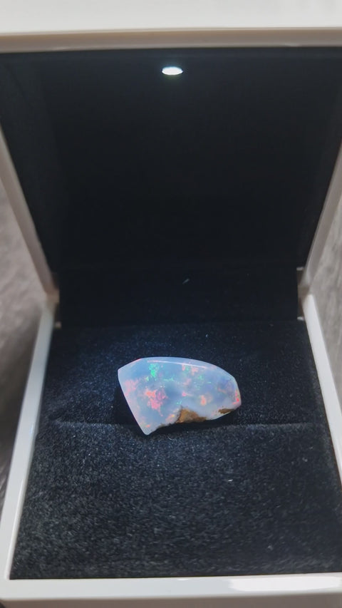 Polished Ethiopian Welo Crystal Opal 2.22g with LED Display Box