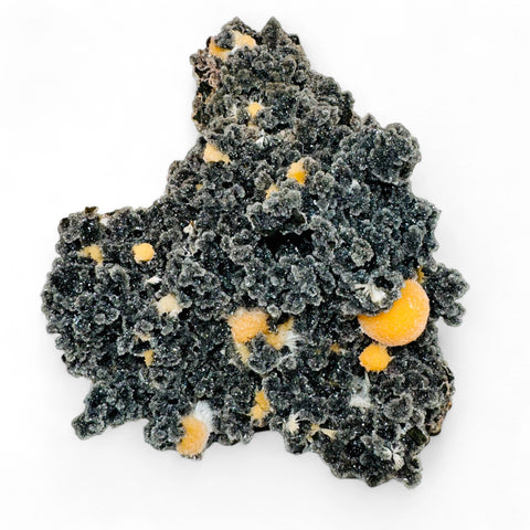 Super Rare Orange Thomsonite Sparkling Black Chalcedony - Crystals & Reiki
